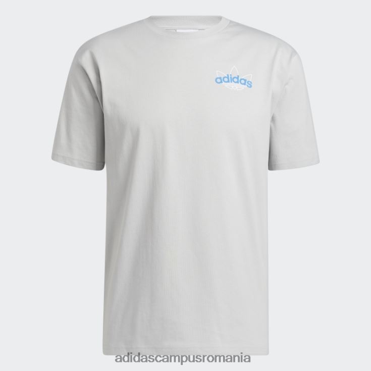 adidas campus romania tricou gri de club atletic bărbați gri J266N214717