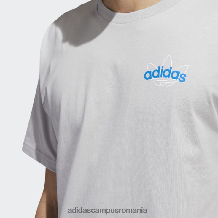 adidas campus romania tricou gri de club atletic bărbați gri J266N214717