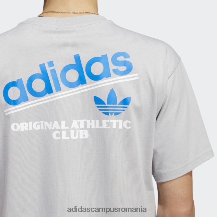 adidas campus romania tricou gri de club atletic bărbați gri J266N214717