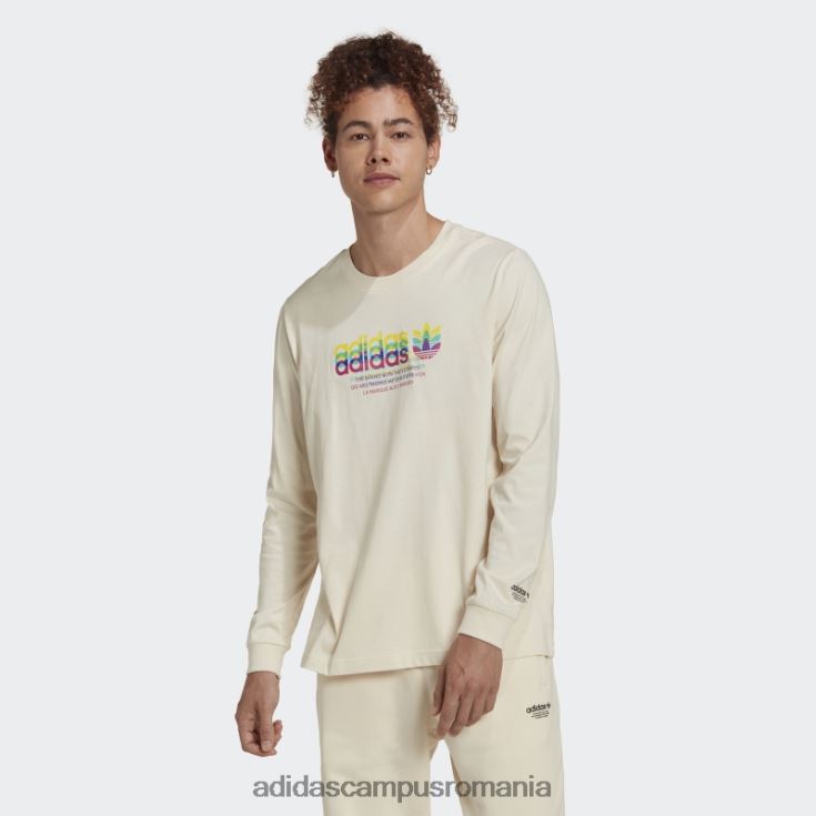 adidas campus romania tricou hiperreal cu mânecă lungă alb adidas bărbați alb negru J266N214868