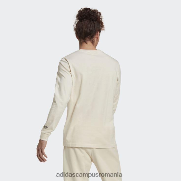 adidas campus romania tricou hiperreal cu mânecă lungă alb adidas bărbați alb negru J266N214868