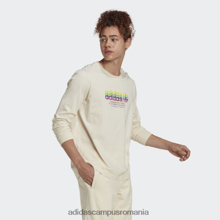 adidas campus romania tricou hiperreal cu mânecă lungă alb adidas bărbați alb negru J266N214868