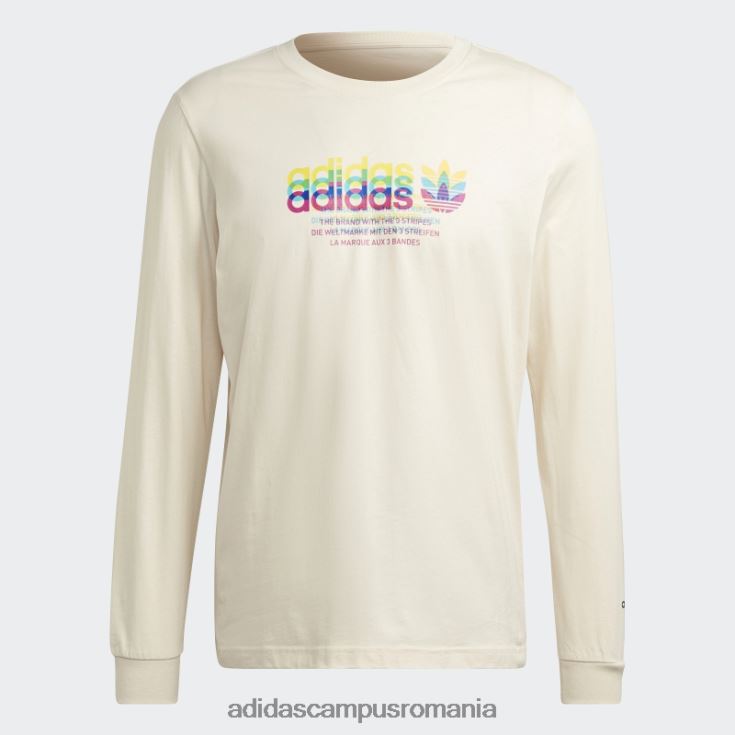 adidas campus romania tricou hiperreal cu mânecă lungă alb adidas bărbați alb negru J266N214868