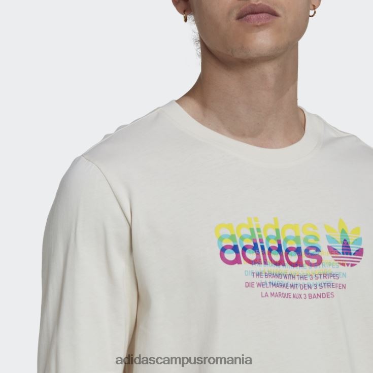 adidas campus romania tricou hiperreal cu mânecă lungă alb adidas bărbați alb negru J266N214868