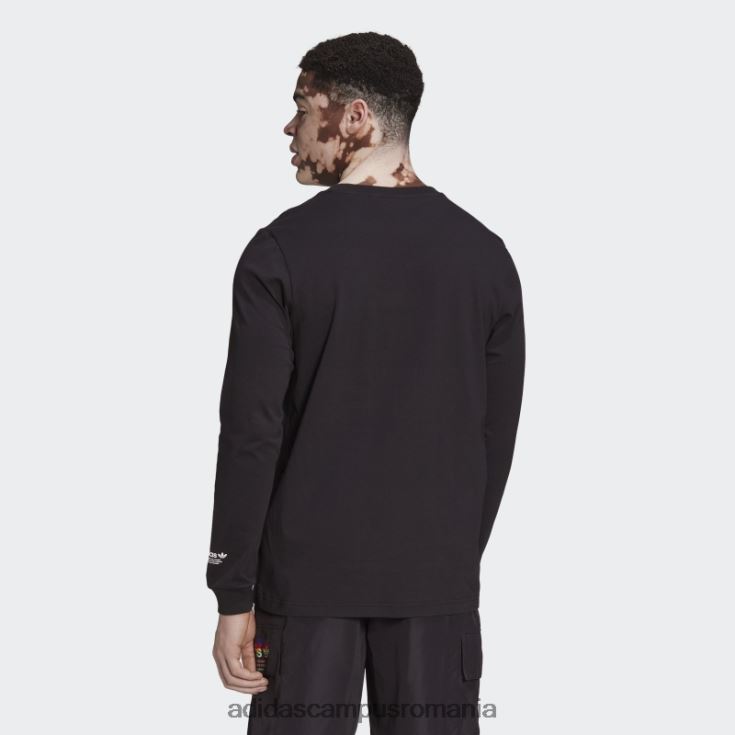 adidas campus romania tricou hiperreal cu mânecă lungă negru bărbați alb negru J266N215008