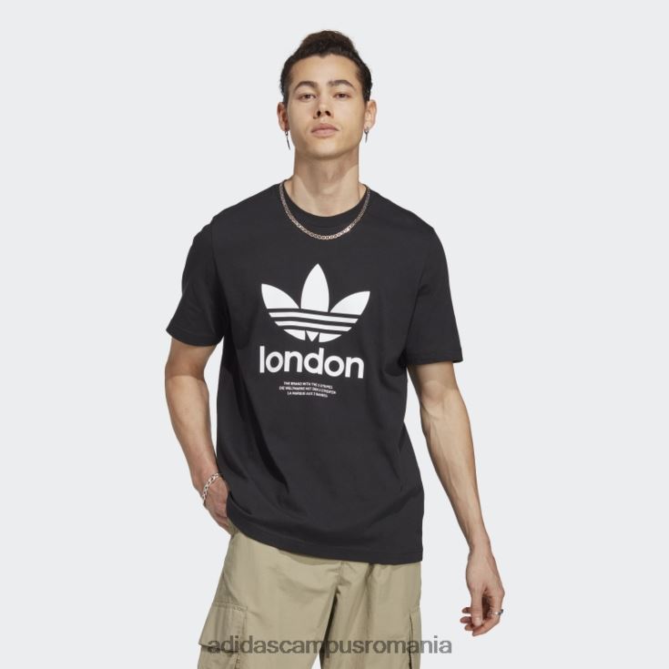 adidas campus romania tricou icone london city originals negru bărbați negru J266N213375