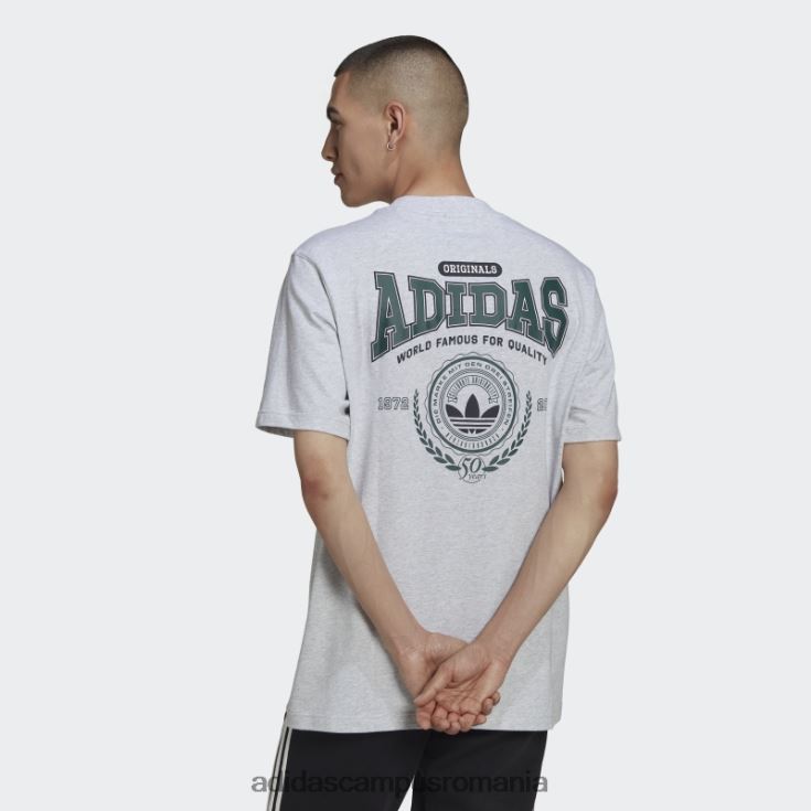 adidas campus romania tricou largi de varsity gri deschis bărbați erica gri deschis J266N21630