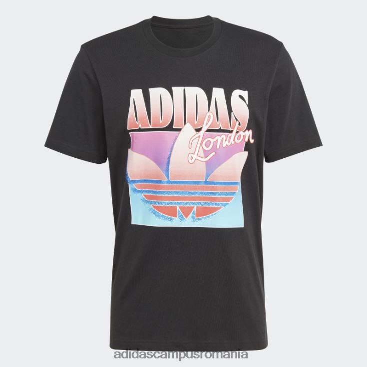 adidas campus romania tricou marca key city london negru bărbați negru J266N214846