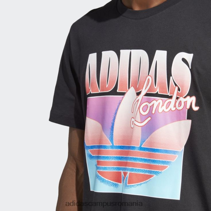 adidas campus romania tricou marca key city london negru bărbați negru J266N214846
