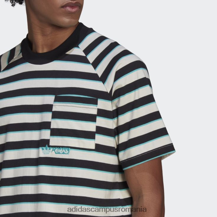 adidas campus romania tricou negru cu buzunar în dungi adidas bărbați negru J266N214628