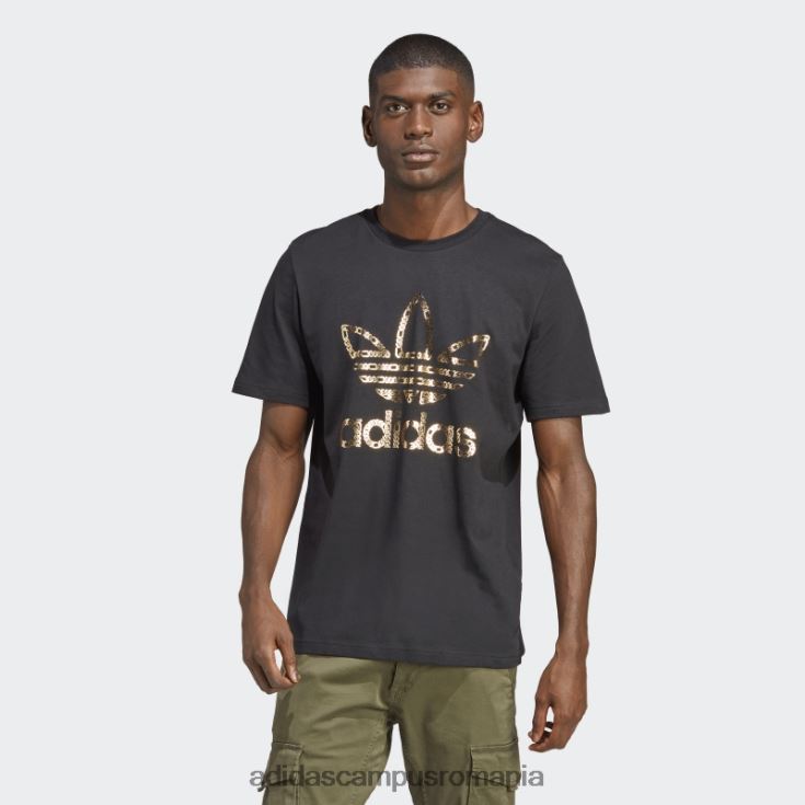 adidas campus romania tricou negru cu lanțuri aurii - 50 de ani de trifoil adidas bărbați negru J266N214613