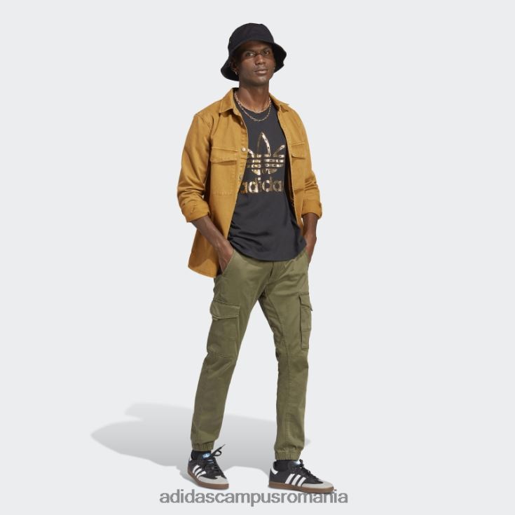 adidas campus romania tricou negru cu lanțuri aurii - 50 de ani de trifoil adidas bărbați negru J266N214613