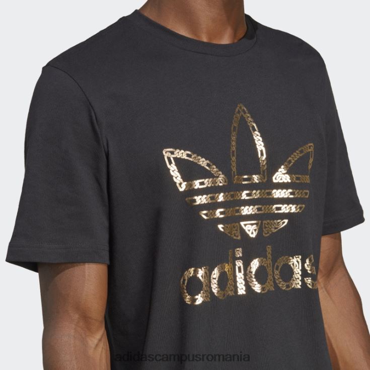 adidas campus romania tricou negru cu lanțuri aurii - 50 de ani de trifoil adidas bărbați negru J266N214613