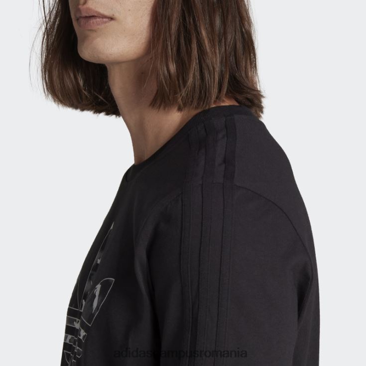 adidas campus romania tricou negru cu mânecă lungă cu dungi camo cu grafică bărbați negru J266N214266