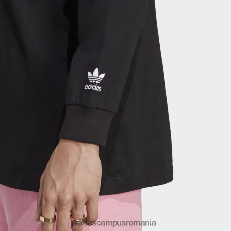 adidas campus romania tricou negru cu mânecă lungă hack the elite grafică bărbați negru J266N26518