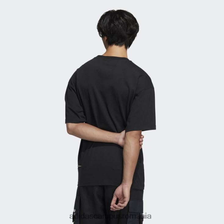 adidas campus romania tricou negru cu mânecă scurtă cu fermoar bărbați negru J266N21637