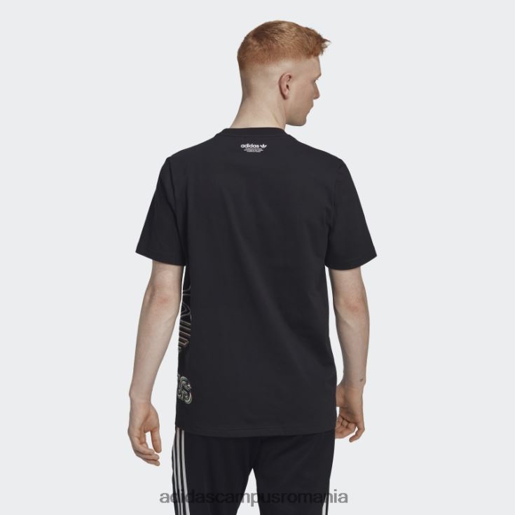 adidas campus romania tricou negru hiperreal cu maneca scurta bărbați alb negru J266N214932