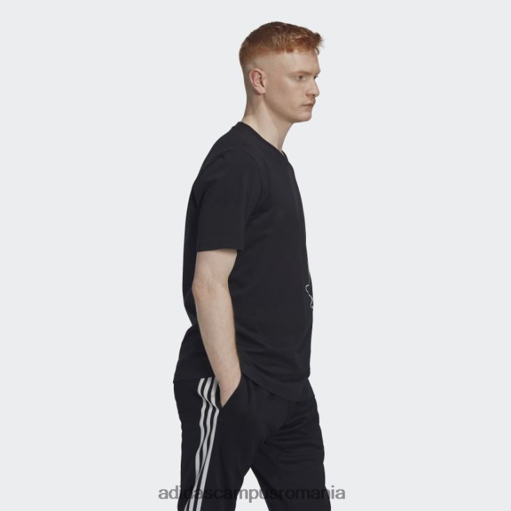 adidas campus romania tricou negru hiperreal cu maneca scurta bărbați alb negru J266N214932
