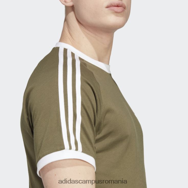 adidas campus romania tricou olive adicolor classics cu 3 dungi bărbați măsline J266N25536