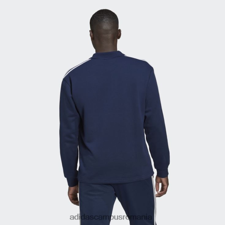 adidas campus romania tricou polo cu mânecă lungă adicolor 3 dungi noapte indigo adidas bărbați indigo de noapte J266N25472