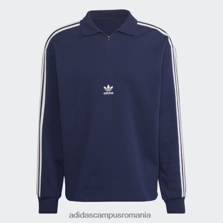 adidas campus romania tricou polo cu mânecă lungă adicolor 3 dungi noapte indigo adidas bărbați indigo de noapte J266N25472