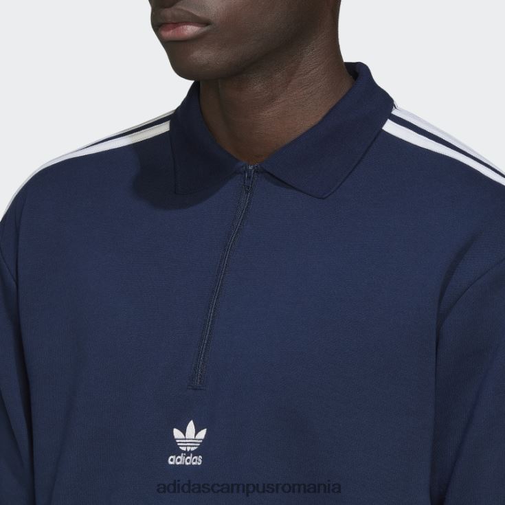 adidas campus romania tricou polo cu mânecă lungă adicolor 3 dungi noapte indigo adidas bărbați indigo de noapte J266N25472
