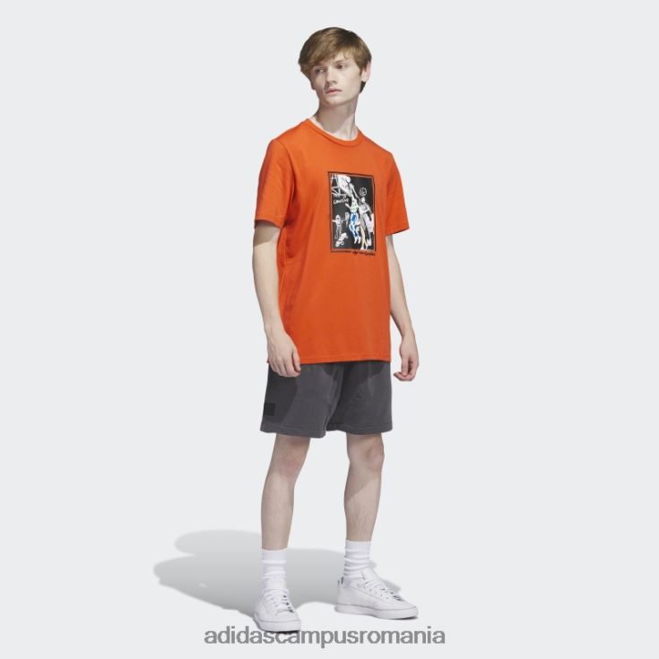 adidas campus romania tricou roșu cu grafic shmoofoil adidas bărbați roșu/multicolor J266N25679