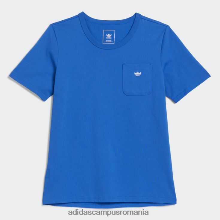 adidas campus romania tricou shmoofoil grea buzunar pasăre albastră bărbați pasăre albastră/albă J266N21250