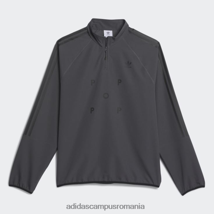 adidas campus romania tricou termic pop gri cu mânecă lungă bărbați gri/negru J266N26791