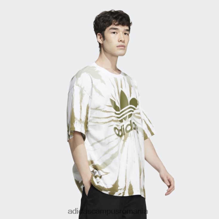 adidas campus romania tricou tie-dye pentru exterior alb bărbați alb/măsliniu J266N21531