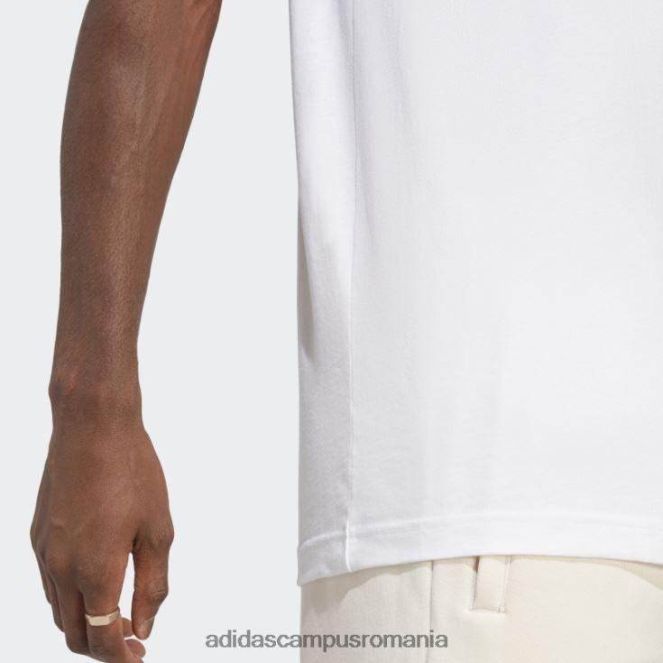 adidas campus romania tricou trefoil essentials alb elegant bărbați alb J266N214443
