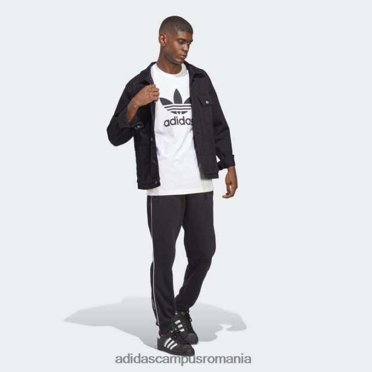 adidas campus romania tricou trifoil clasic negru adicolor bărbați alb negru J266N25504