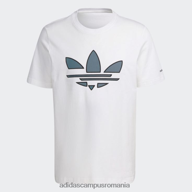 adidas campus romania tricou trifoil sfărâmat adicolor alb bărbați alb J266N215167