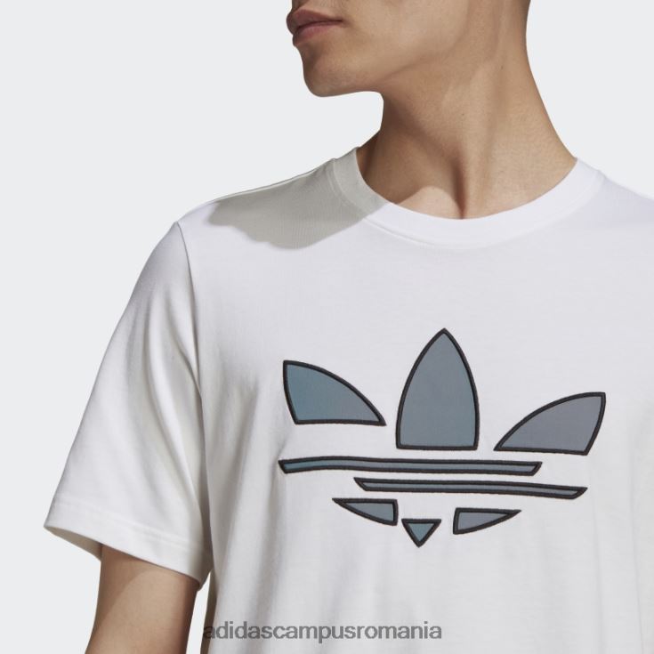 adidas campus romania tricou trifoil sfărâmat adicolor alb bărbați alb J266N215167
