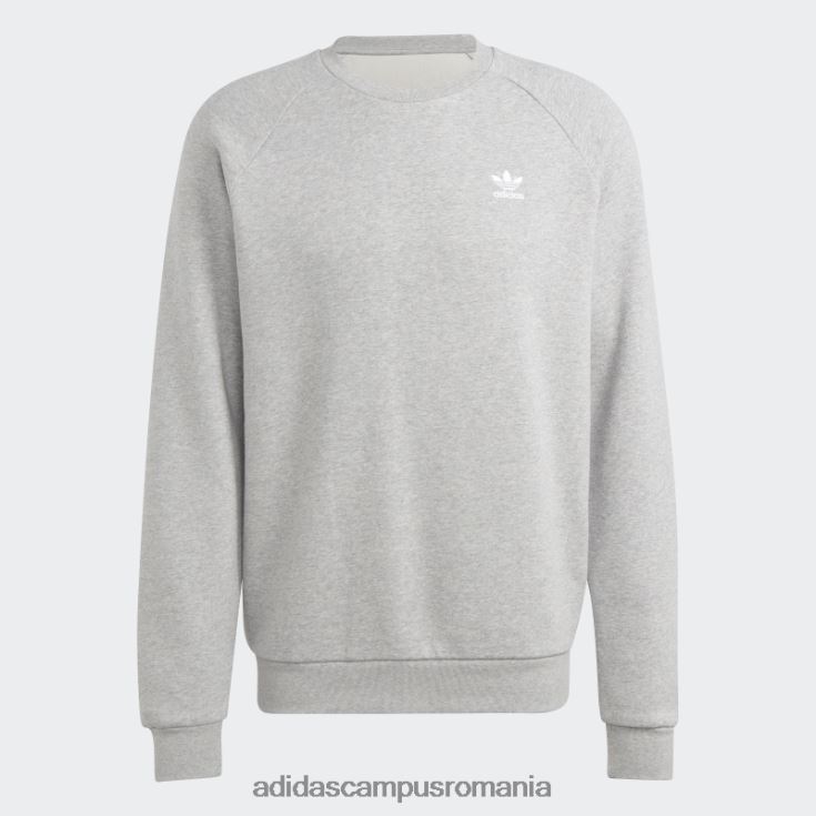 adidas campus romania trifoil essentials hanorac cu gât mediu gri mediu bărbați gri mediu J266N214431