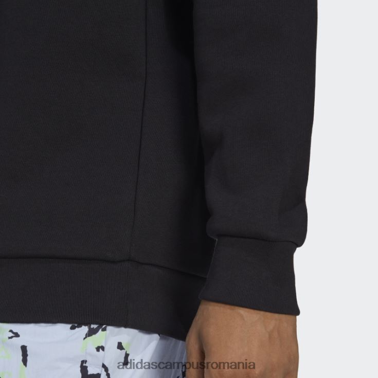 adidas campus romania trifoil essentials hanorac cu gât negru adidas bărbați negru J266N2846