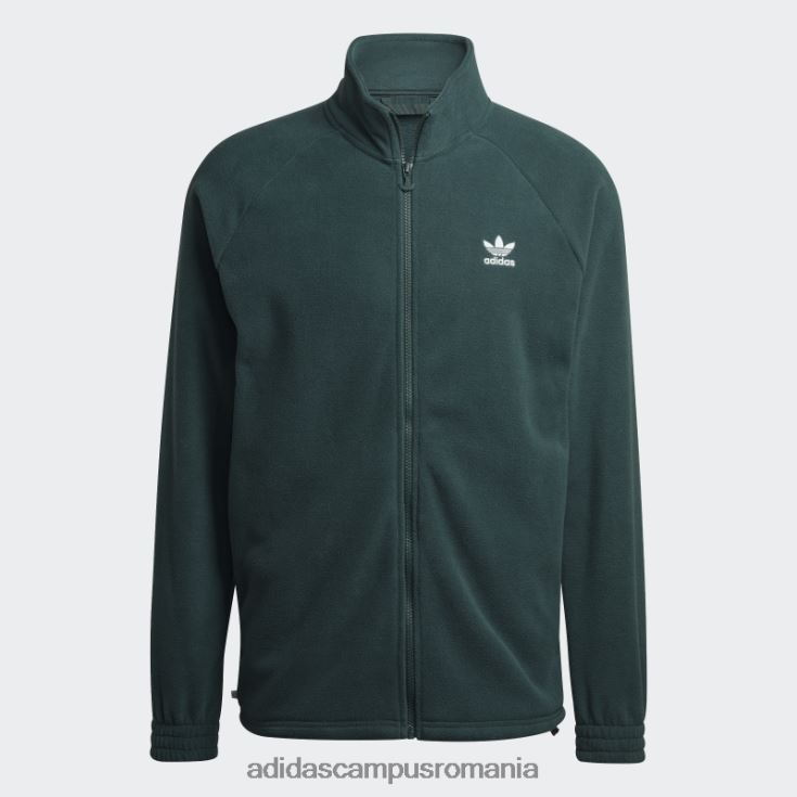 adidas campus romania verde mineral adicolor classics trefoil teddy fleece jacheta bărbați verde mineral J266N26628