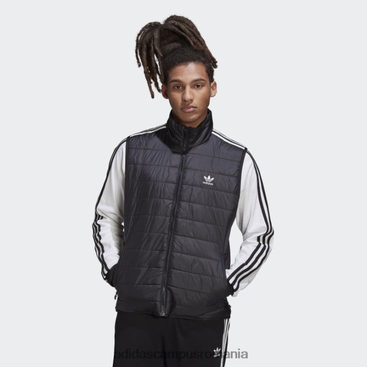 adidas campus romania vestă puf cu guler căptușit negru bărbați negru J266N214636