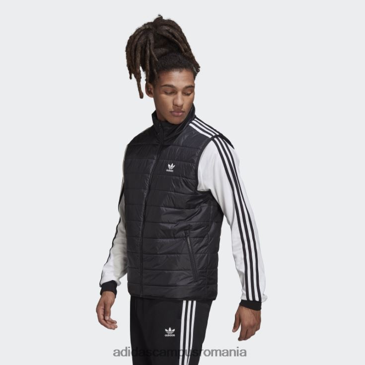 adidas campus romania vestă puf cu guler căptușit negru bărbați negru J266N214636