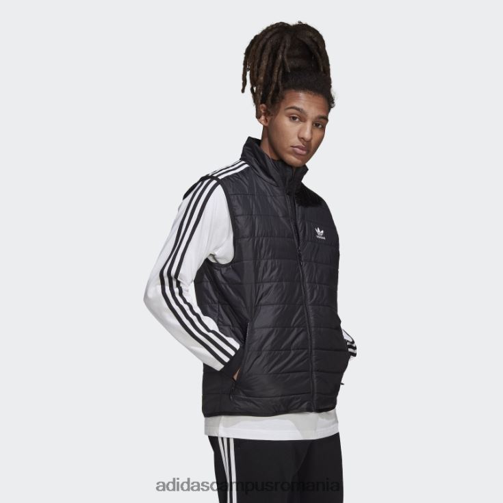 adidas campus romania vestă puf cu guler căptușit negru bărbați negru J266N214636