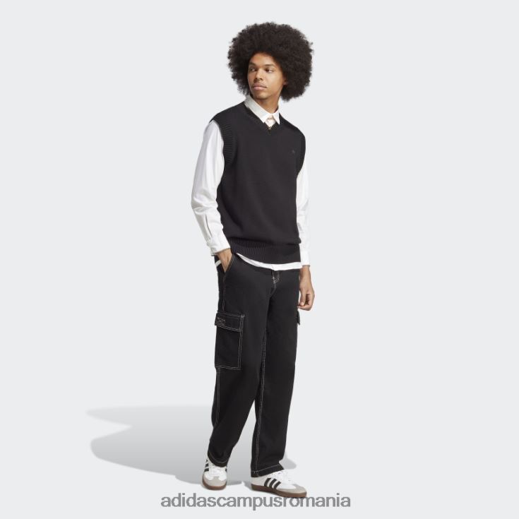 adidas campus romania vestă tricot premium essentials neagră bărbați negru J266N26008