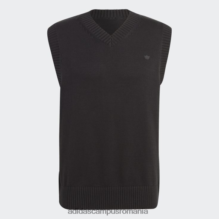 adidas campus romania vestă tricot premium essentials neagră bărbați negru J266N26008