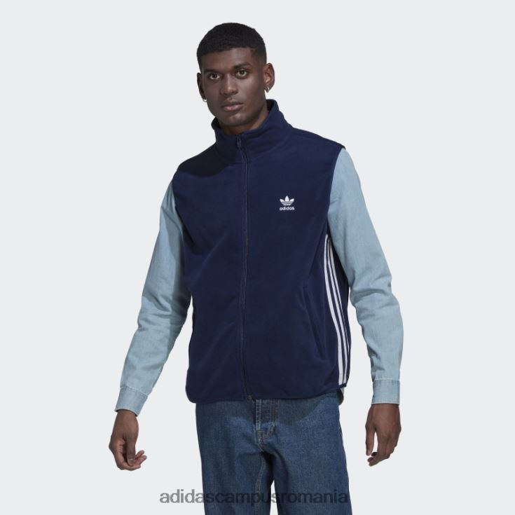 adidas campus romania vesta fleece adicolor 3 dungi night indigo bărbați indigo de noapte J266N214792