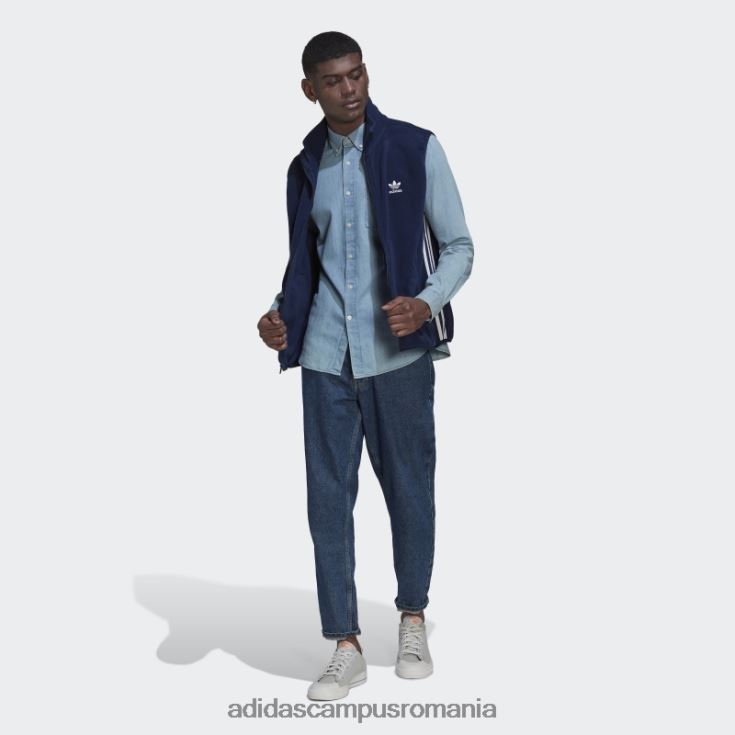 adidas campus romania vesta fleece adicolor 3 dungi night indigo bărbați indigo de noapte J266N214792