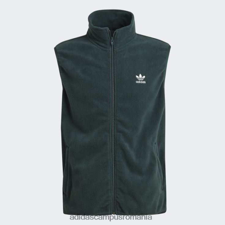 adidas campus romania vesta fleece adicolor verde mineral cu 3 dungi bărbați verde mineral J266N214939