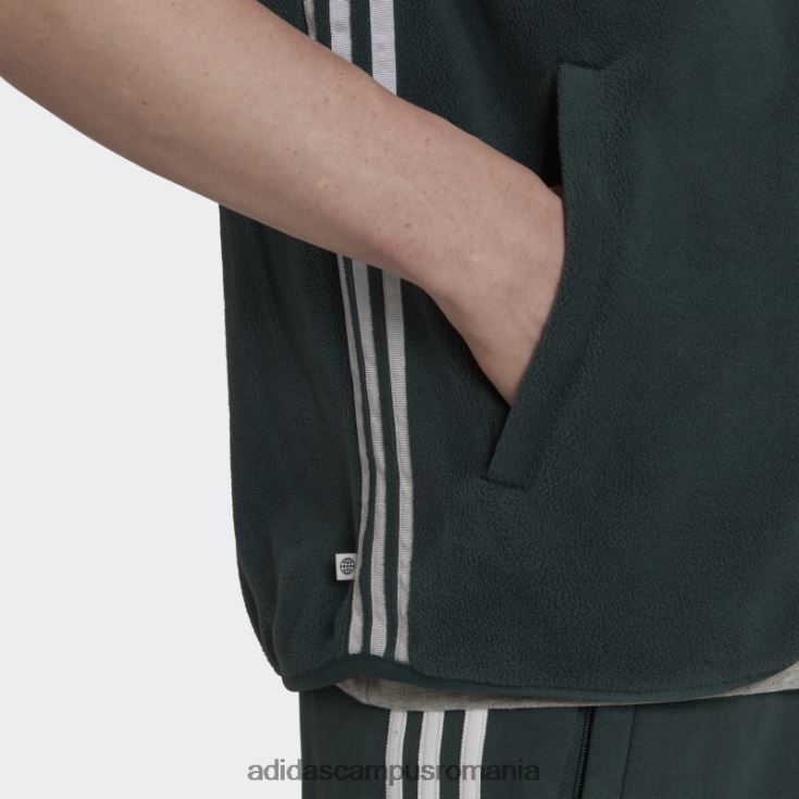adidas campus romania vesta fleece adicolor verde mineral cu 3 dungi bărbați verde mineral J266N214939