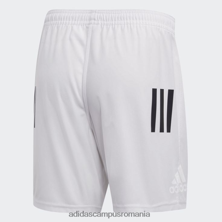 adidas campus romania Pantaloni scurți albi cu 3 dungi bărbați alb negru J266N213693