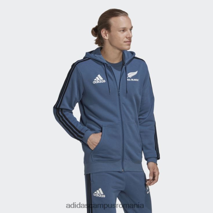 adidas campus romania all blacks rugby 3-stripes hanorac oțel bărbați otel/alb/negru J266N214029