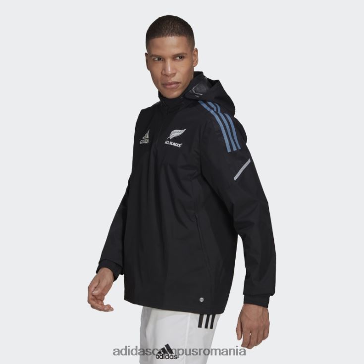adidas campus romania all blacks rugby windbreaker negru adidas bărbați negru/alb/otel J266N213662
