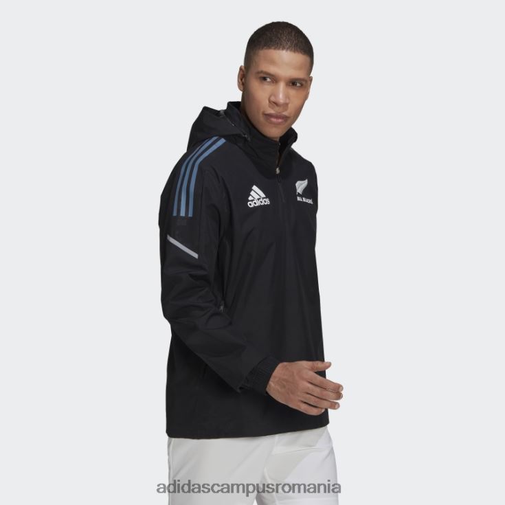adidas campus romania all blacks rugby windbreaker negru adidas bărbați negru/alb/otel J266N213662